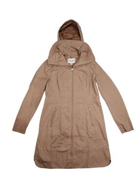 Cole Haan Beige Packable Rain Jacket Size Small Hooded Lightweight